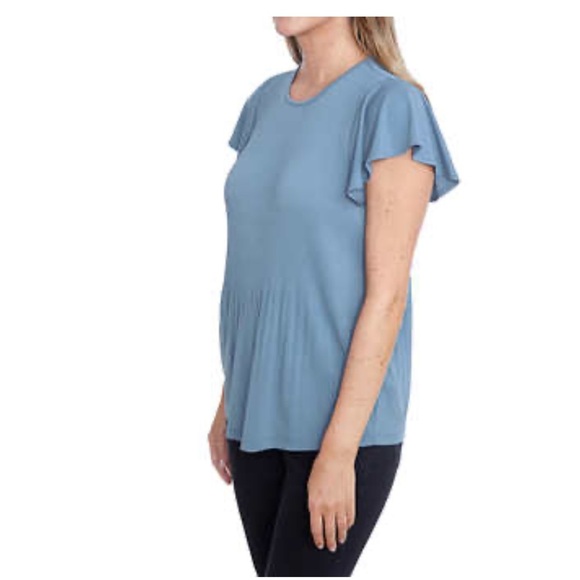 Flowy Philosophy Steel Blue Top - Picture 3 of 11